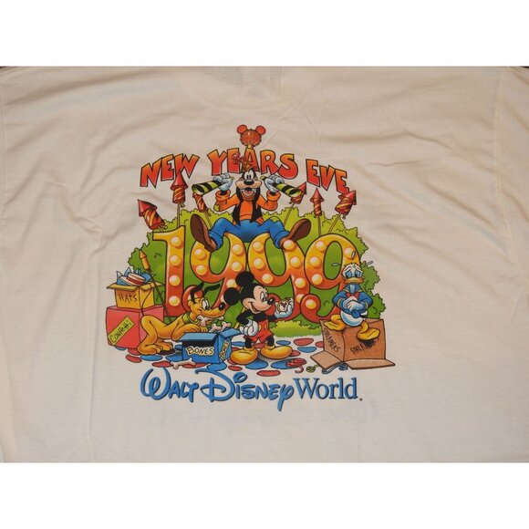 NWT Vintage 1999- 2000 Disney New Year's Eve & Happy New Year T-Shirt XL #1 - Picture 6 of 7